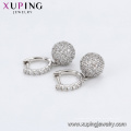 97331 xuping luxuriöse mode rhodium farbe ball form zirkon gepflasterte damen ohrringe